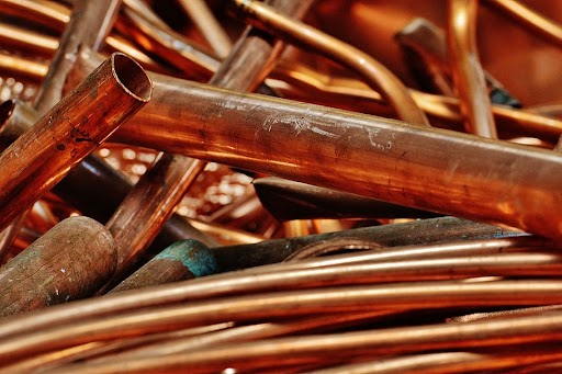 a close-up of copper wire