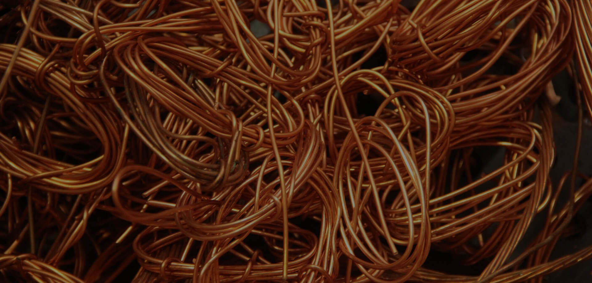 a close up of copper wire