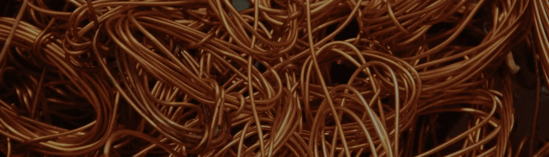 a close up of copper wire